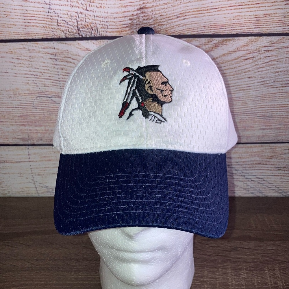 EUC Young Adult Hat OC Sports Indian Logo Hat Adjustable Blue & White